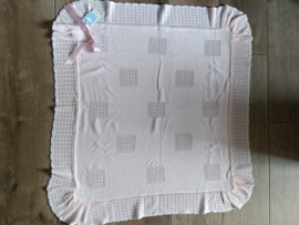 Mac Iusion Gebreide Baby Deken | Wiegdeken | 7287 | Rosa / babyroze| 100 x 100 cm