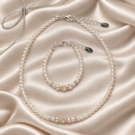Rian Jewels Parelsieraden met Facet Off White (202)