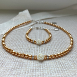 Rian Glasparel Sieraden Roosje AK236 Camel/Bruin (326)