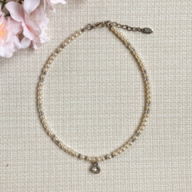 Rian Glasparel Sieraden Off White Strass Bedel AK224 (202)