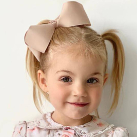 Haarclip Reuze Knoopstrik 15cm Beige (1st)