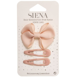 Siena Haarclip set Ribbon 7432 Zalm Roze/Nude