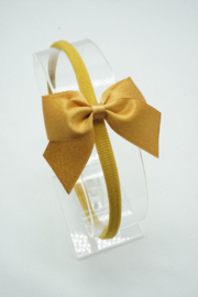 Haarband Metallic/Glitter Met Strik Oud Goud