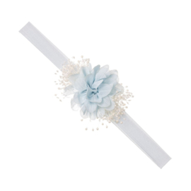 Siena Haarband Organza Bloem 6340  Lichtblauw