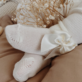 Cóndor Babysocks 2525/4 Satijnen Strik Cava/Créme (303)