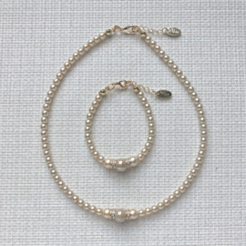 Rian Glasparel Sieraden Linen/Beige Gouden Details AK228 (304)