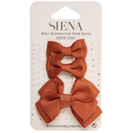 Siena Haarclip set Ribbon 7435 Brique