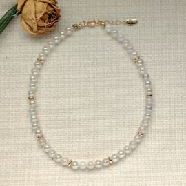 Rian Gebarsten Agaat Sieraden White AK232 (200)