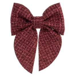 Siena Bouclé/Tweed Strik 9.5x9.5cm (enkel face) 6815 Garnet/Donkerrood (575)