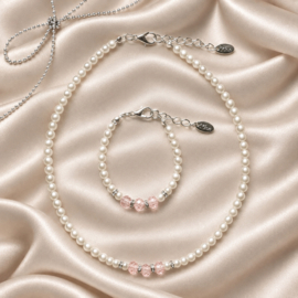 Rian Jewels Parelsieraden met Facet AK237 Roze (500)