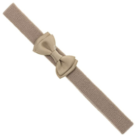 Siena Haarband Grosgrain Dubbel Strikje (4.5x2.5cm) 7650 Bruin/Taupe