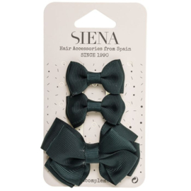 Siena Haarclip set Ribbon 7435 Donkergroen