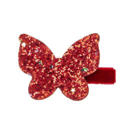 Siena Haarclip Vlinder 5cm Glitter/Lurex 6492 Rood (550)