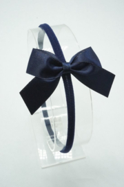 Haarband Metallic/Glitter Met Strik Navy/Donkerblauw (480)