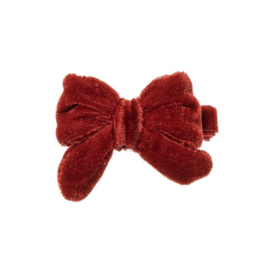 Siena Haarclip Velvet Strik (4x4cm) 7434 Rood