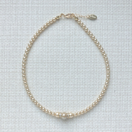 Rian Glasparel Sieraden Linen/Beige Gouden Details AK228 (304)