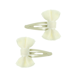 Siena Klik-klak Knipje Mini Velvet Strik 3.5cm 6589 Cream/Créme (2st)