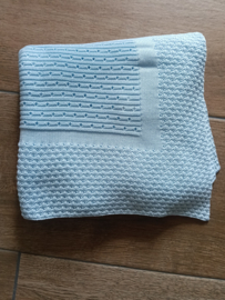 Mac Iusion Gebreide Baby Deken | Wiegdeken | 7674 | Celeste / lichtblauw| 100 x 100 cm