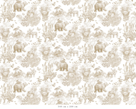 Pattern Forest Animals Wallpaper | Mustard