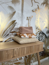 Giraf & slingeraapjes behang | GOUD