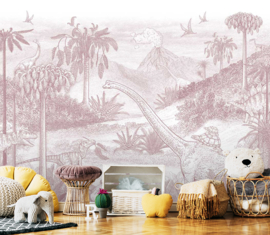 Jurassic World Wallpaper | Antique Pink