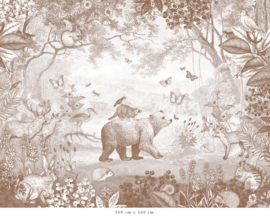 Forest Animals Wallpaper | Brown