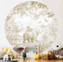 Forest Animals - Wallpaper Circle - selection of 8 colours