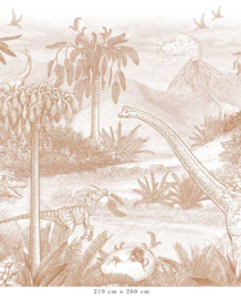 Jurassic world behang | terracotta