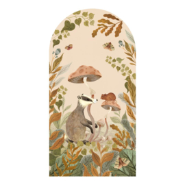 Woodland mushrooms behangboog