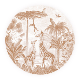 Giraffe and Spider Monkeys - Wall Sticker - selection of 8 colours