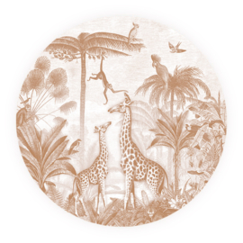 Giraffe & Klammeraffen Wandsticker | 8 Farben zur Auswahl