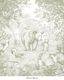Little Bear Wallpaper | Green