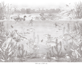 On the Waterfront Wallpaper | Pencil Grey