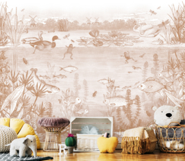 On the Waterfront Wallpaper | Terra Cotta