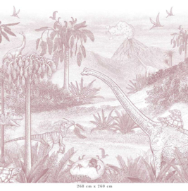 Jurassic World Wallpaper | Antique Pink