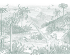 Jurassic world behang | zeegroen