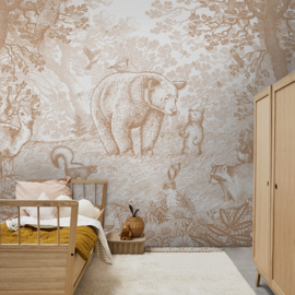 Little Bear Wallpaper | Terra Cotta