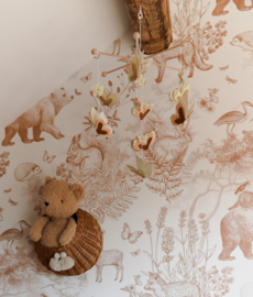 Pattern Forest Animals Wallpaper | Terra Cotta