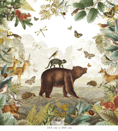 Forest Animals Collage Wallpaper