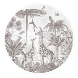 Giraffe and Spider Monkeys - Wall Sticker - selection of 8 colours