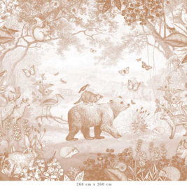 Forest Animals Wallpaper | Terra Cotta