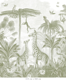 Giraf & slingeraapjes | groen