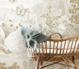 Forest Animals Wallpaper | Mustard for Jorge - 446w x 254h cm