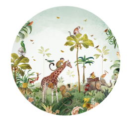 Jungle parade muursticker