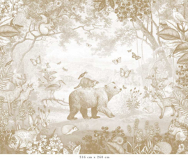 Forest Animals Wallpaper | Mustard