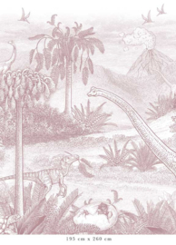 Jurassic World Wallpaper | Antique Pink