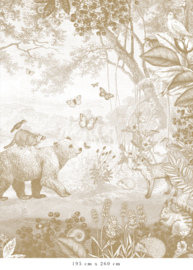 Forest Animals Wallpaper | Mustard