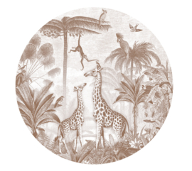 Giraffe and Spider Monkeys - Wall Sticker - selection of 8 colours