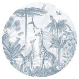 Giraffe and Spider Monkeys - Wall Sticker - selection of 8 colours