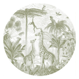 Giraffe and Spider Monkeys - Wall Sticker - selection of 8 colours